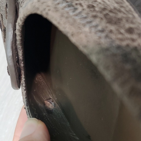 Tory Burch Womens Classic Reva brown distressed Leather Flats Ballet shoes sz 9M - Picture 11 of 12